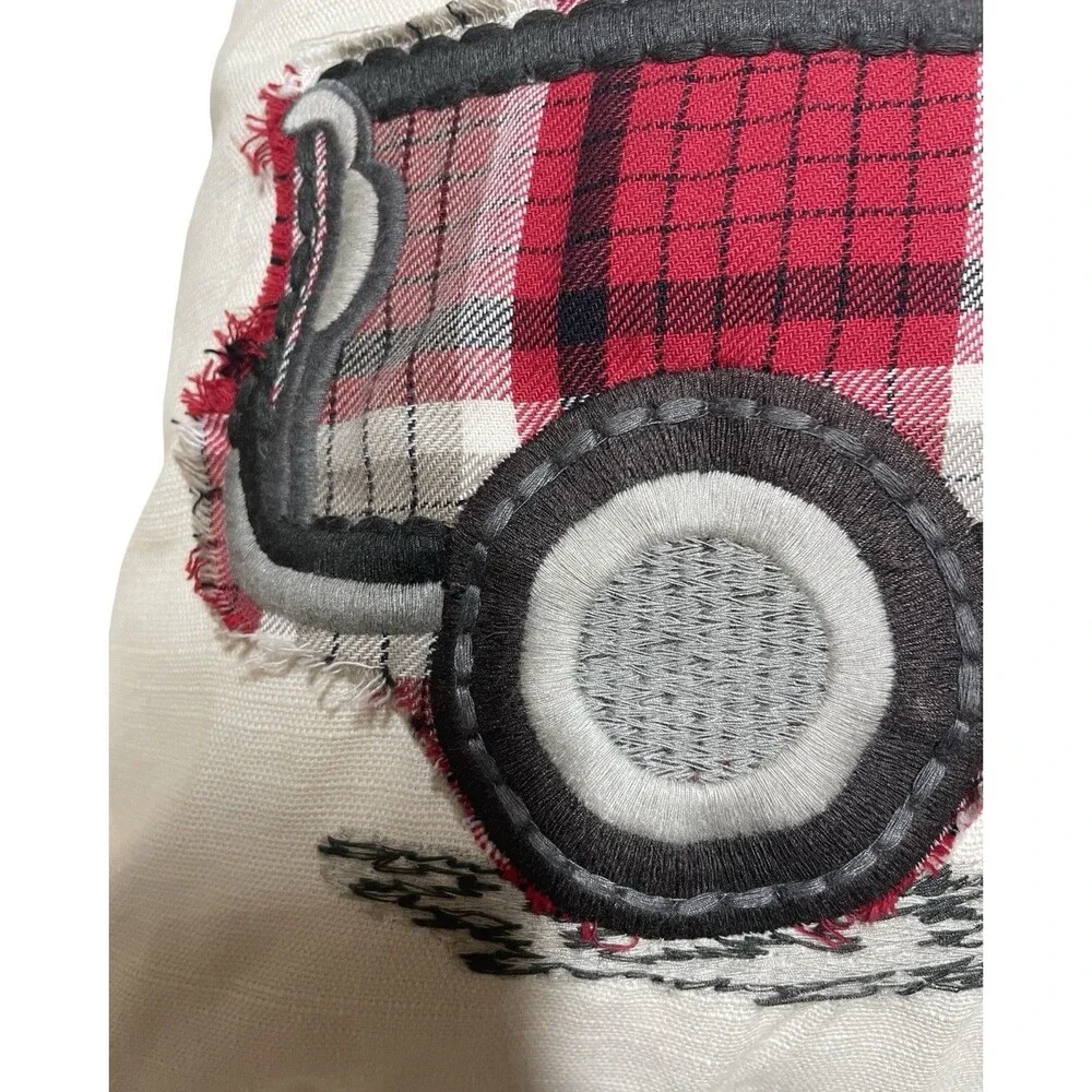 Pottery Barn Woody Car All The Way Home Christmas Tree Pillow Cover Country 20”